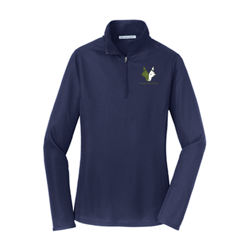 L806 Ladies' LS Navy 1/2 Zip